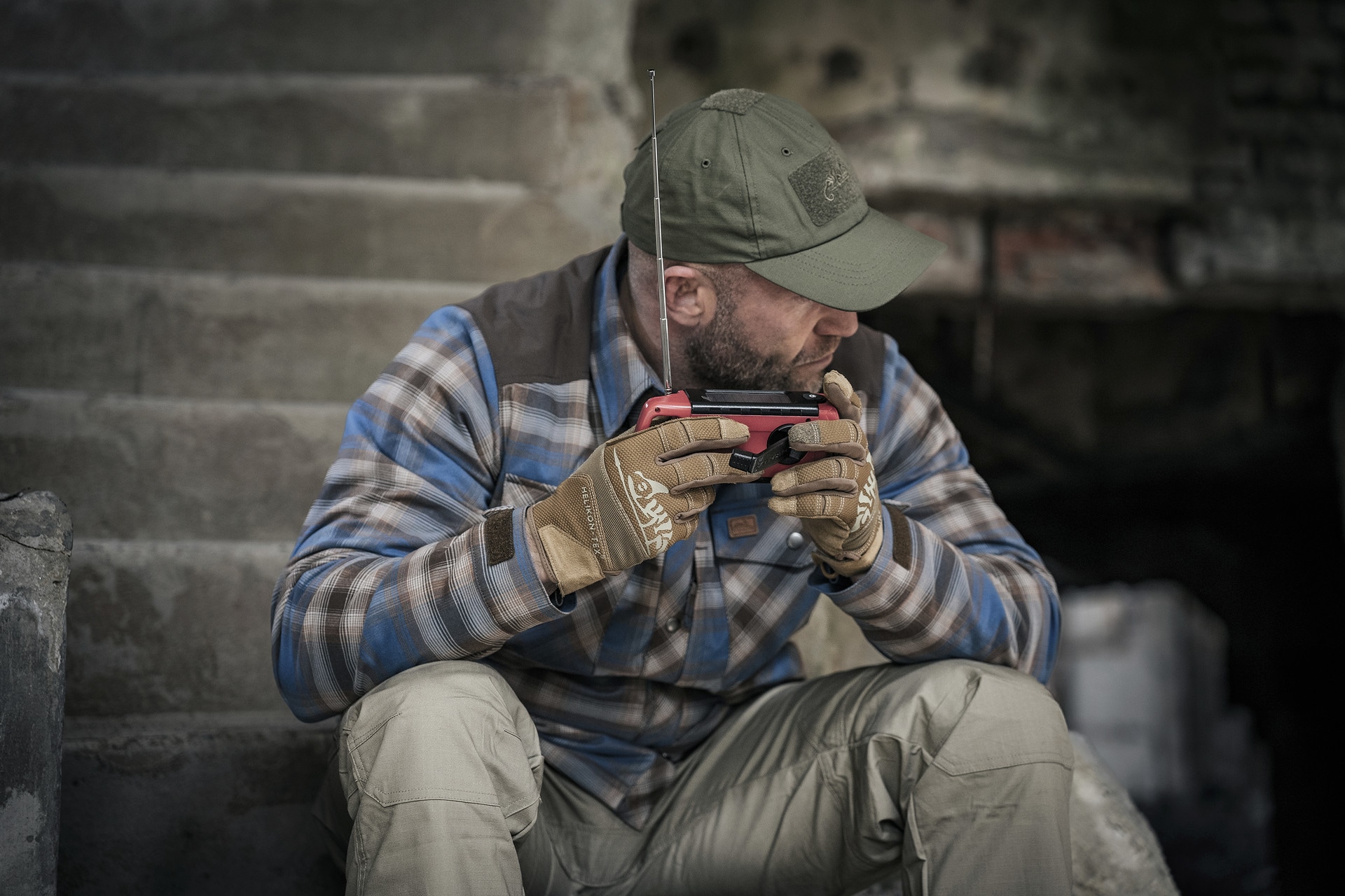 Czapka z daszkiem plus velcro Helikon-Tex PolyCotton Rip-Stop - Olive Green