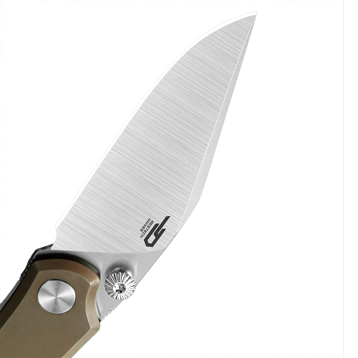 Nóż składany Bestech Knives Icarus - Silver Blade / Brown Titanium