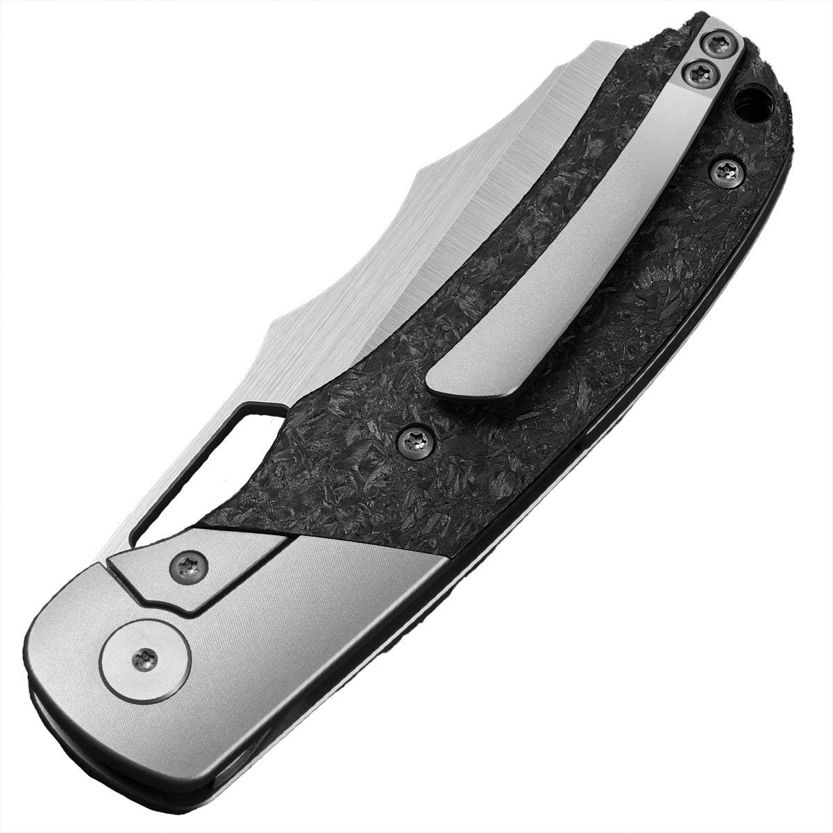 Nóż składany Bestech Knives Syn - Titanium / Marble Carbon Fiber