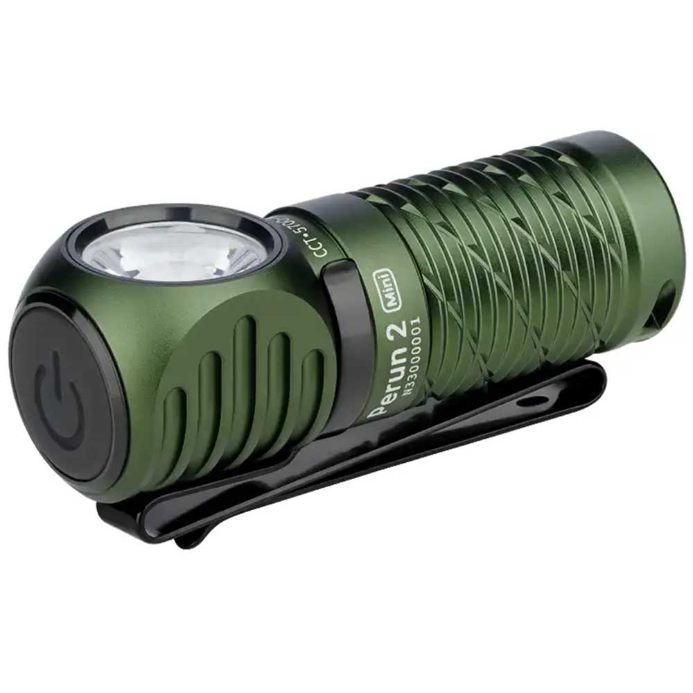 Latarka czołowa i kątowa Olight Perun 2 Mini Neutral White OD Green z opaską - 1100 lumenów