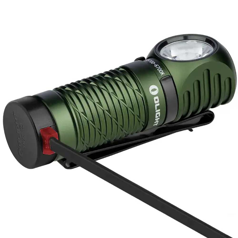 Latarka czołowa i kątowa Olight Perun 2 Mini Neutral White OD Green z opaską - 1100 lumenów