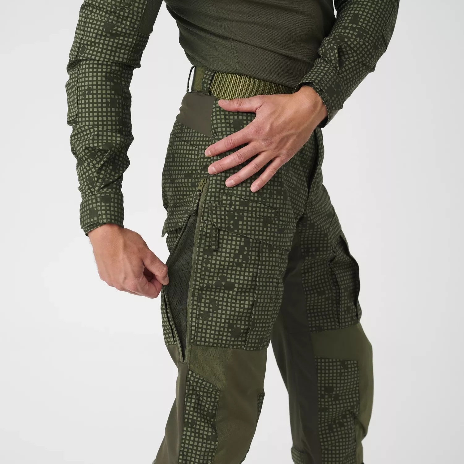 Spodnie Helikon MCDU Polycotton Stretch Rip-Stop - Desert Night Camo / Olive Green