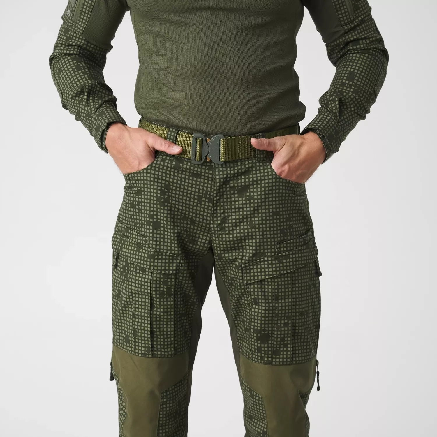 Spodnie Helikon MCDU Polycotton Stretch Rip-Stop - Desert Night Camo / Olive Green