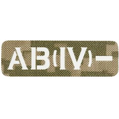 Naszywka M-Tac z grupą krwi AB (IV) Rh- Laser Cut - MM14