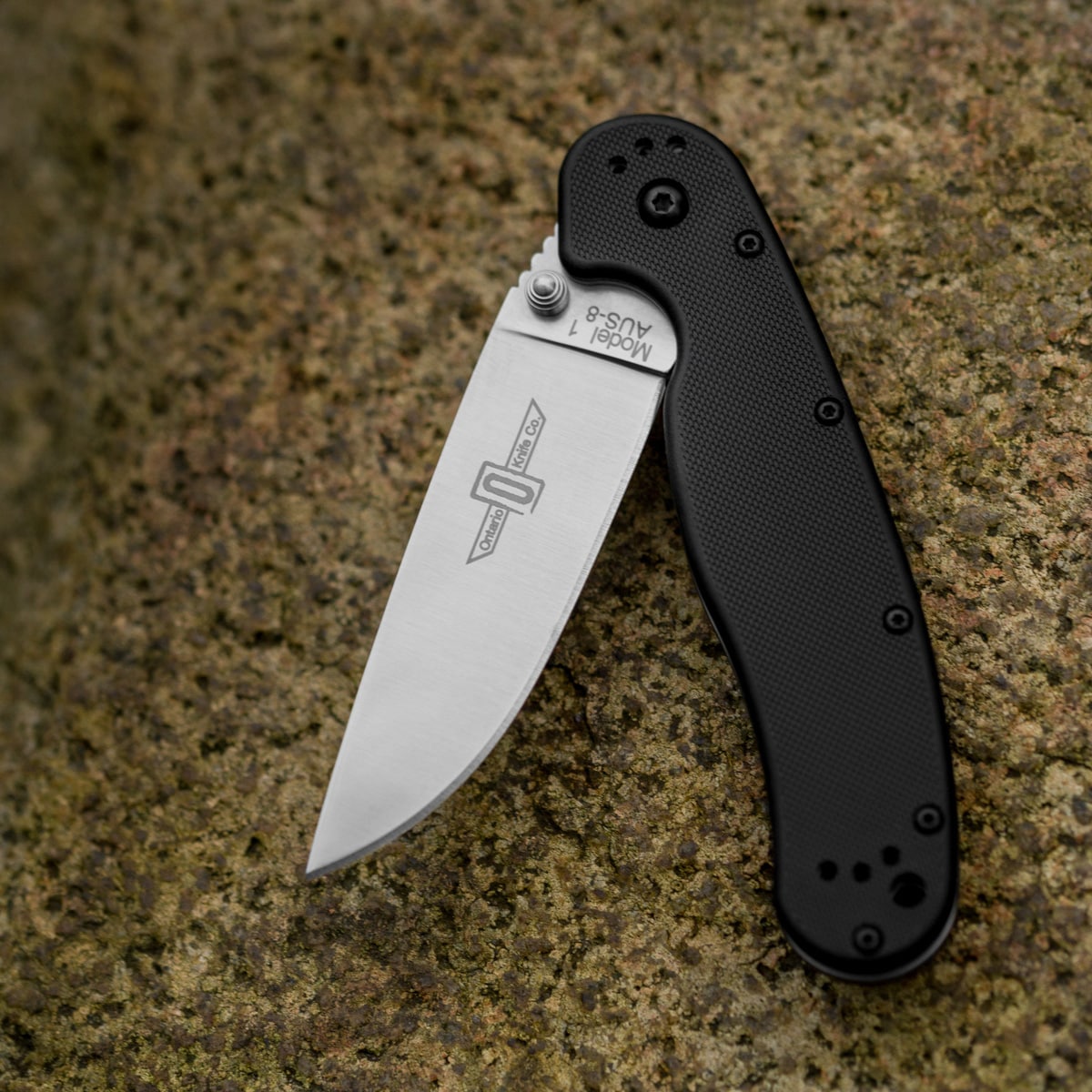 Складаний ніж Ontario RAT 1 Folder Silver Plain Black Handle