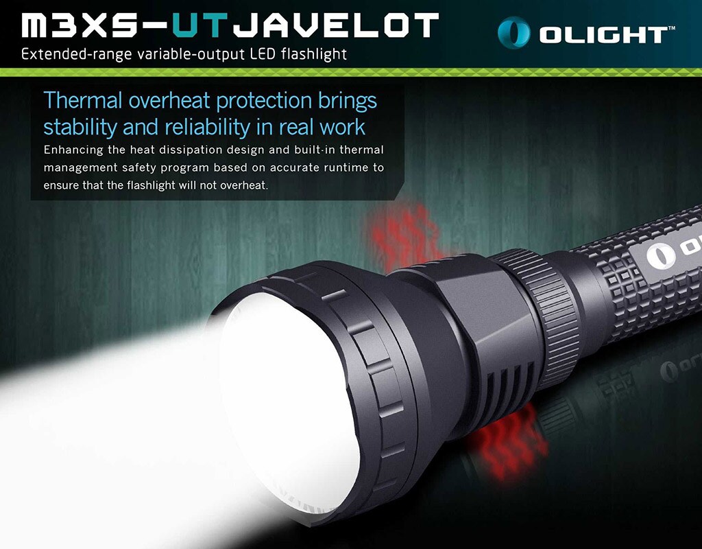 Latarka Olight M3XS-UT Javelot - 1200 lumenów, zasięg 1000m