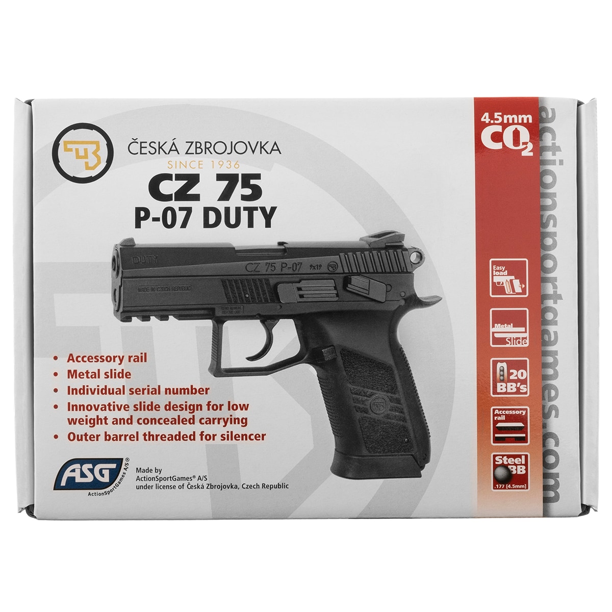 Wiatrówka CZ 75 P-07 Duty 4,5 mm