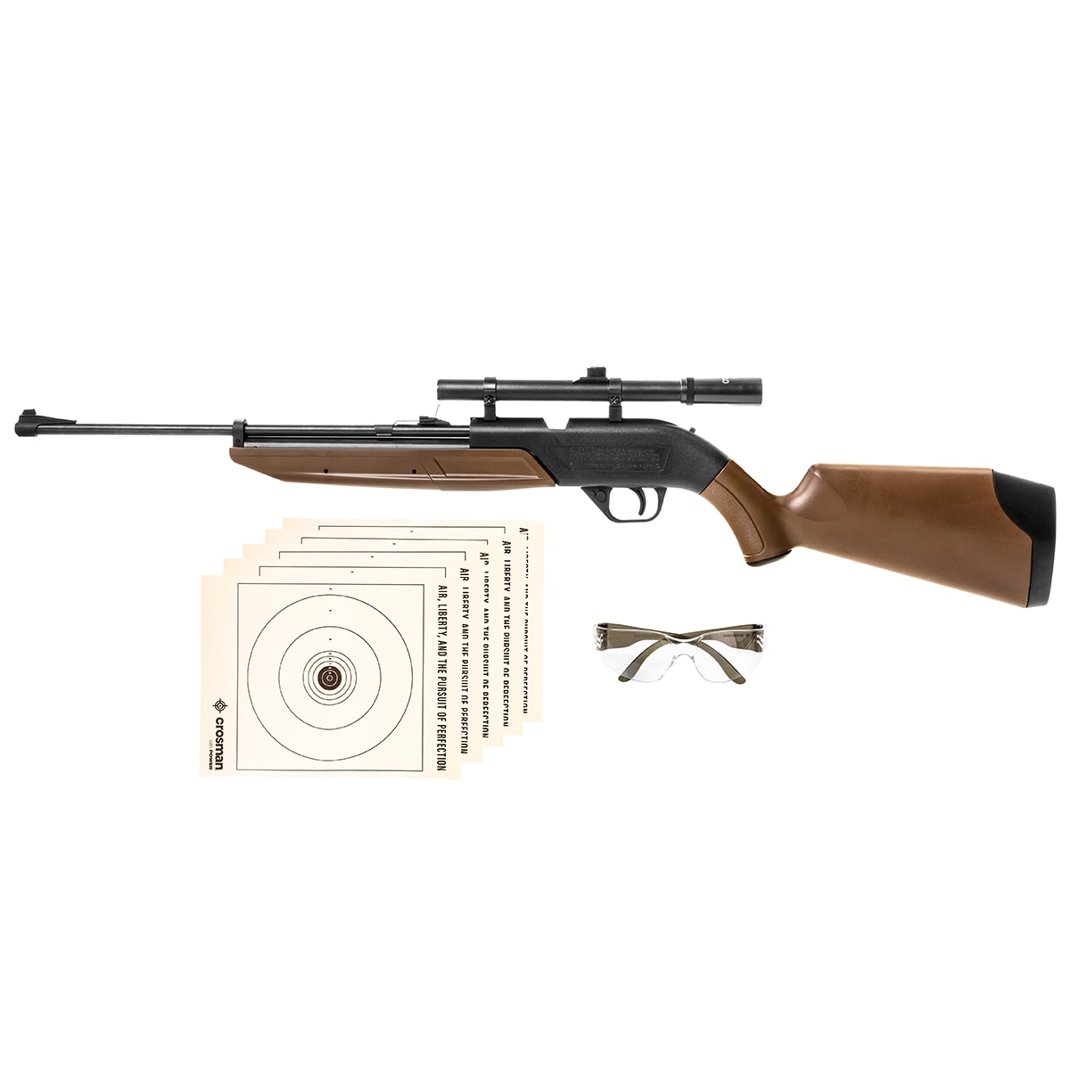 Crosman 760 Pumpmaster 4.5 mm Air Rifle with 4x15 mm scope + set