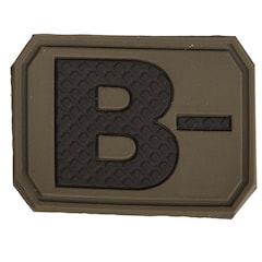 Emblemat Mil-Tec z grupą krwi B- olive