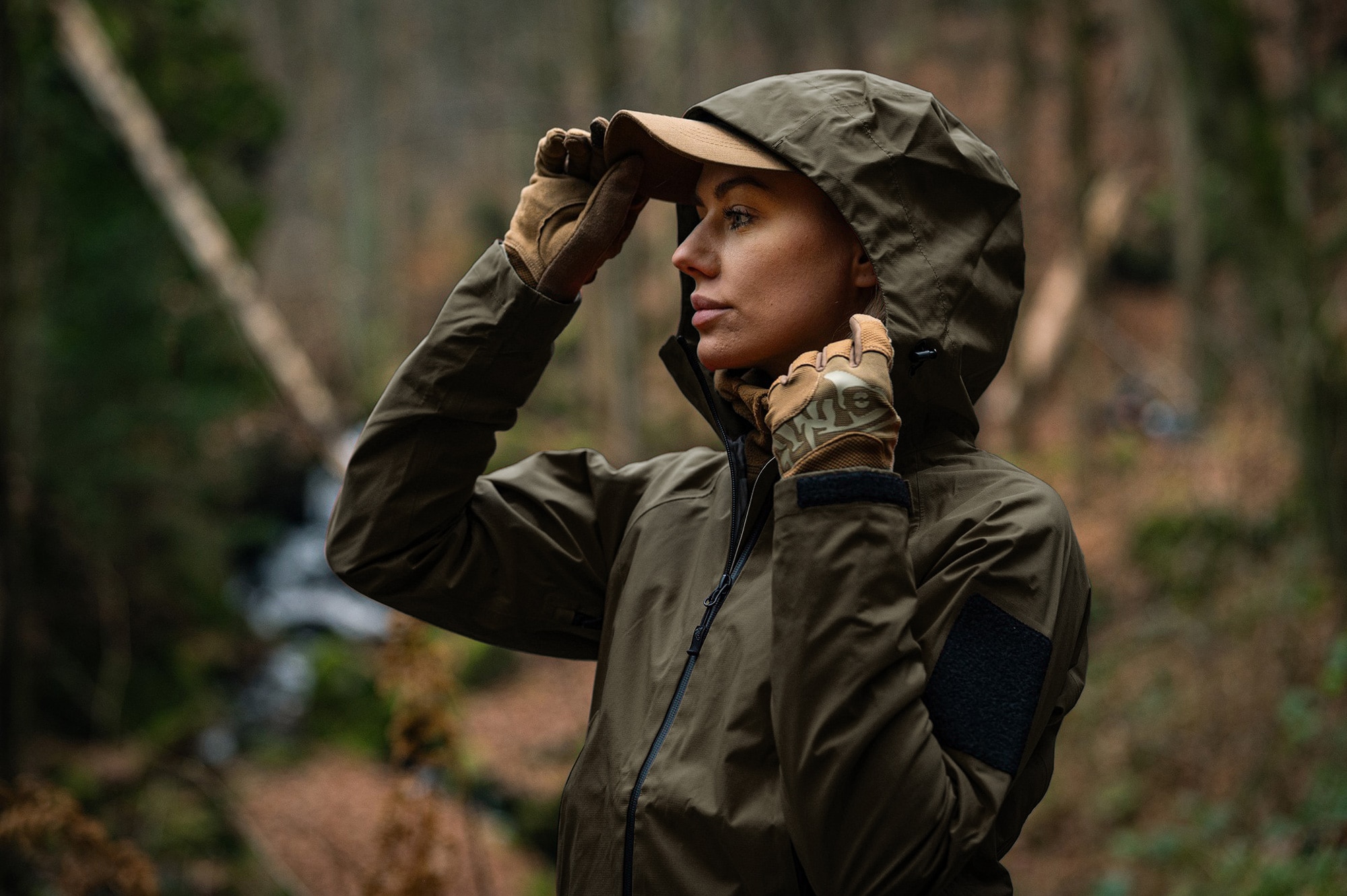 Kurtka damska Helikon-Tex Squall Hardshell - Taiga Green