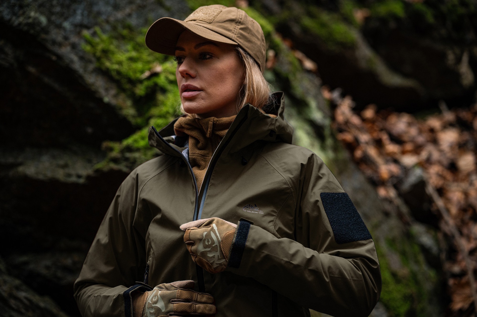 Kurtka damska Helikon-Tex Squall Hardshell - Taiga Green