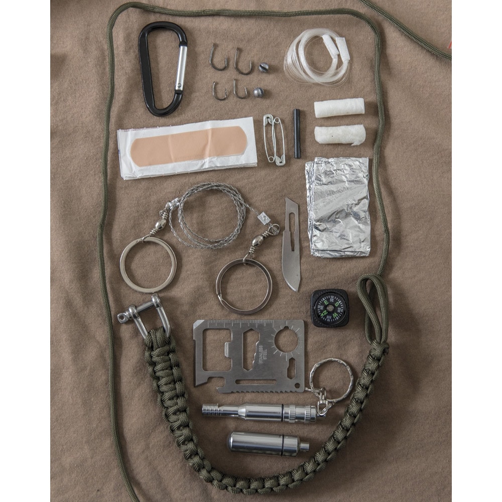 Mil-Tec Paracord Survival Kit Large - Black
