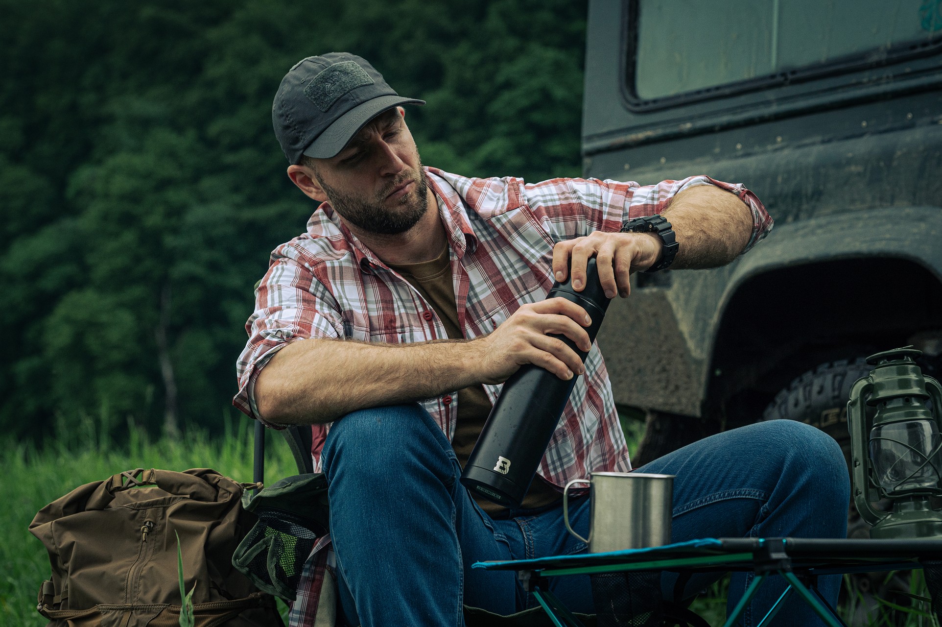 Czapka z daszkiem plus velcro Helikon-Tex PolyCotton Rip-Stop - Shadow Grey