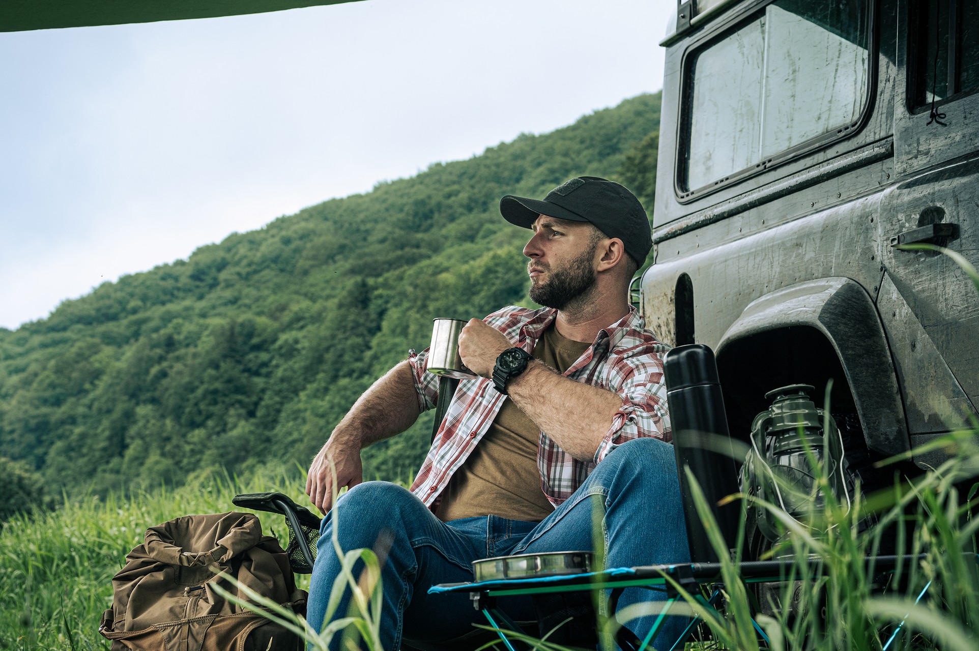 Czapka z daszkiem plus velcro Helikon-Tex PolyCotton Rip-Stop - Shadow Grey