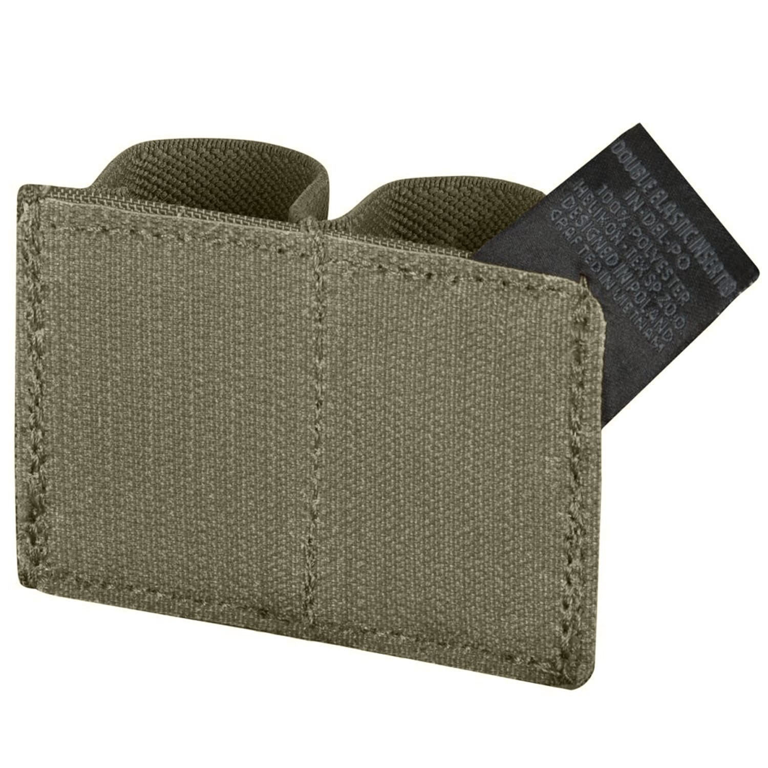 Podwójna ładownica Helikon Double Elastic Insert na magazynki pistoletowe - Olive Green