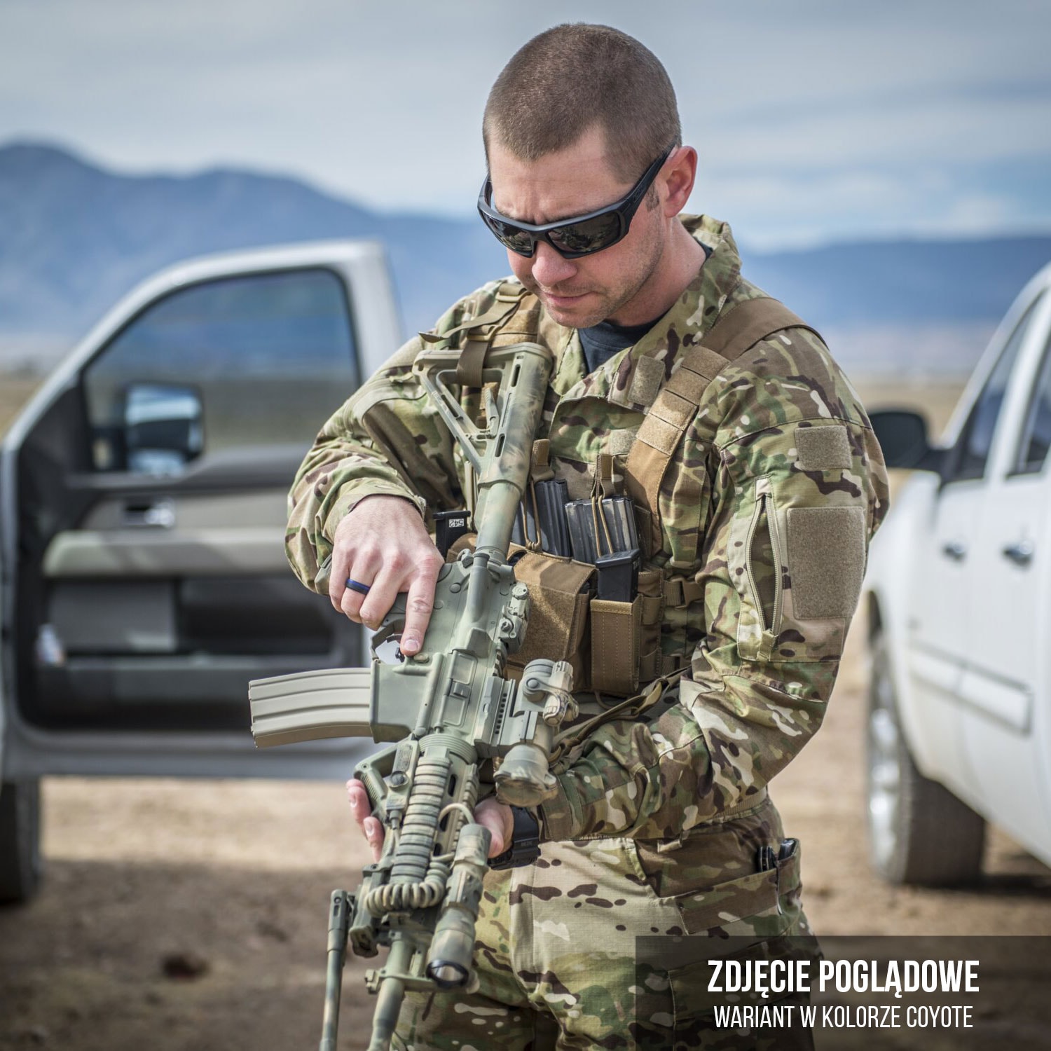 Kamizelka taktyczna typu Chest Rig Helikon-Tex Competition MultiGun - US Woodland