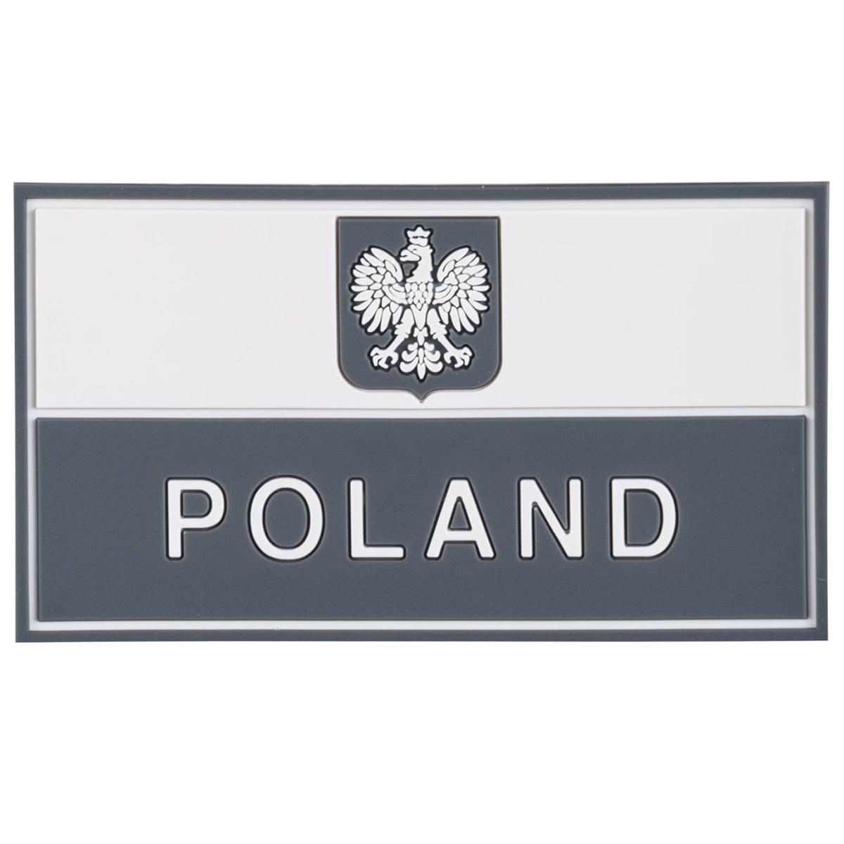 Emblemat PVC Helikon Flaga Polski z godłem - szary