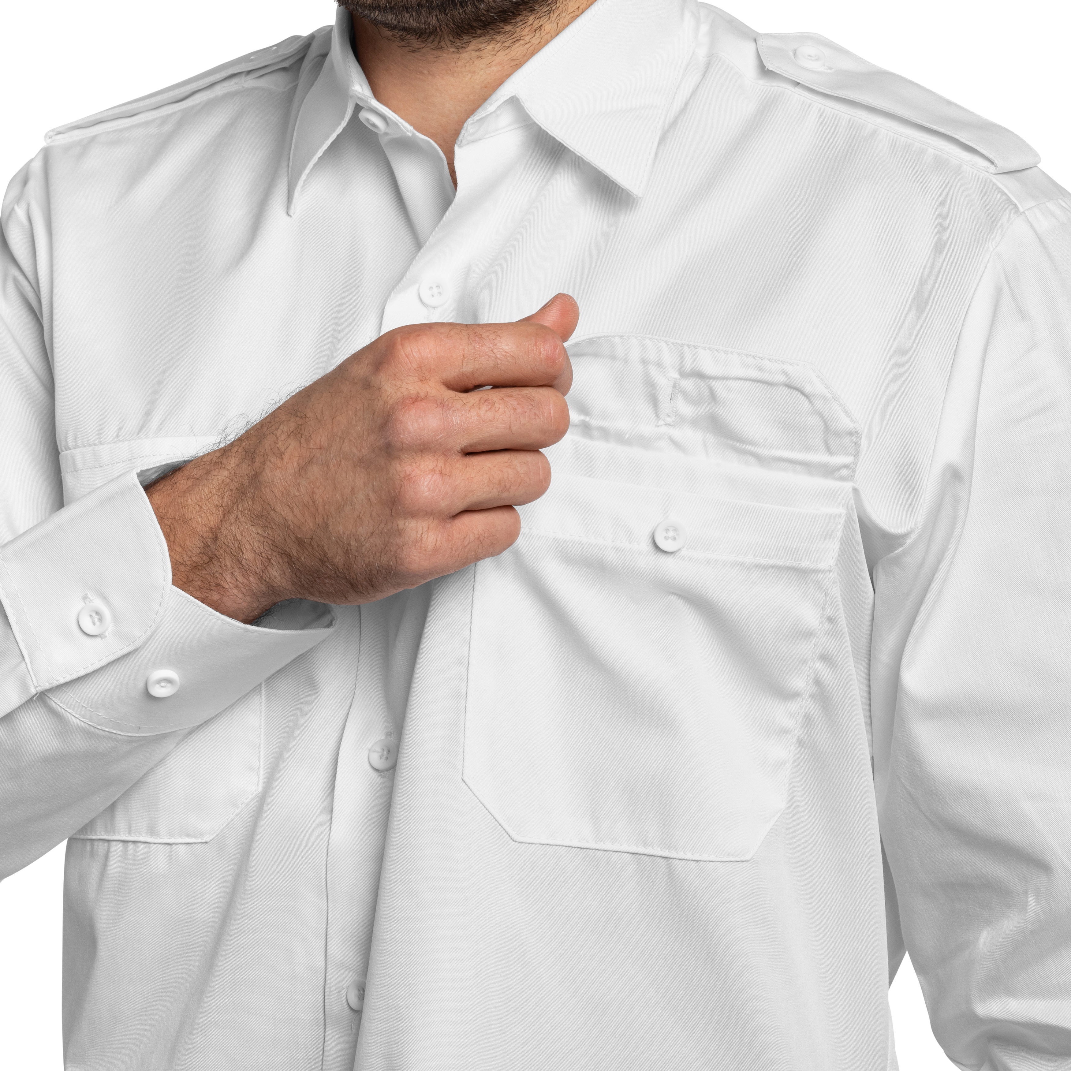 Koszula Mil-Tec Service Long Sleeve Shirt - White