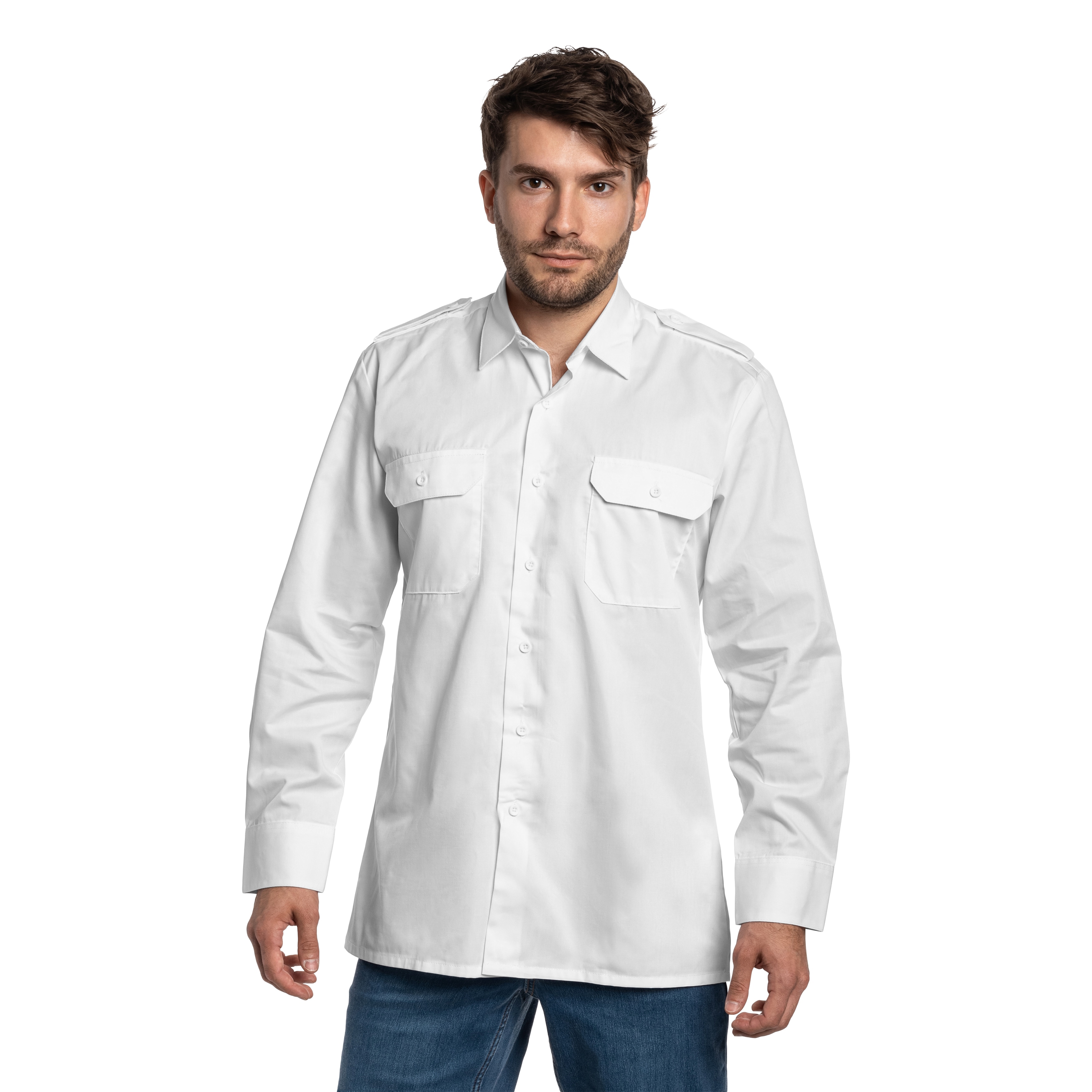 Koszula Mil-Tec Service Long Sleeve Shirt - White