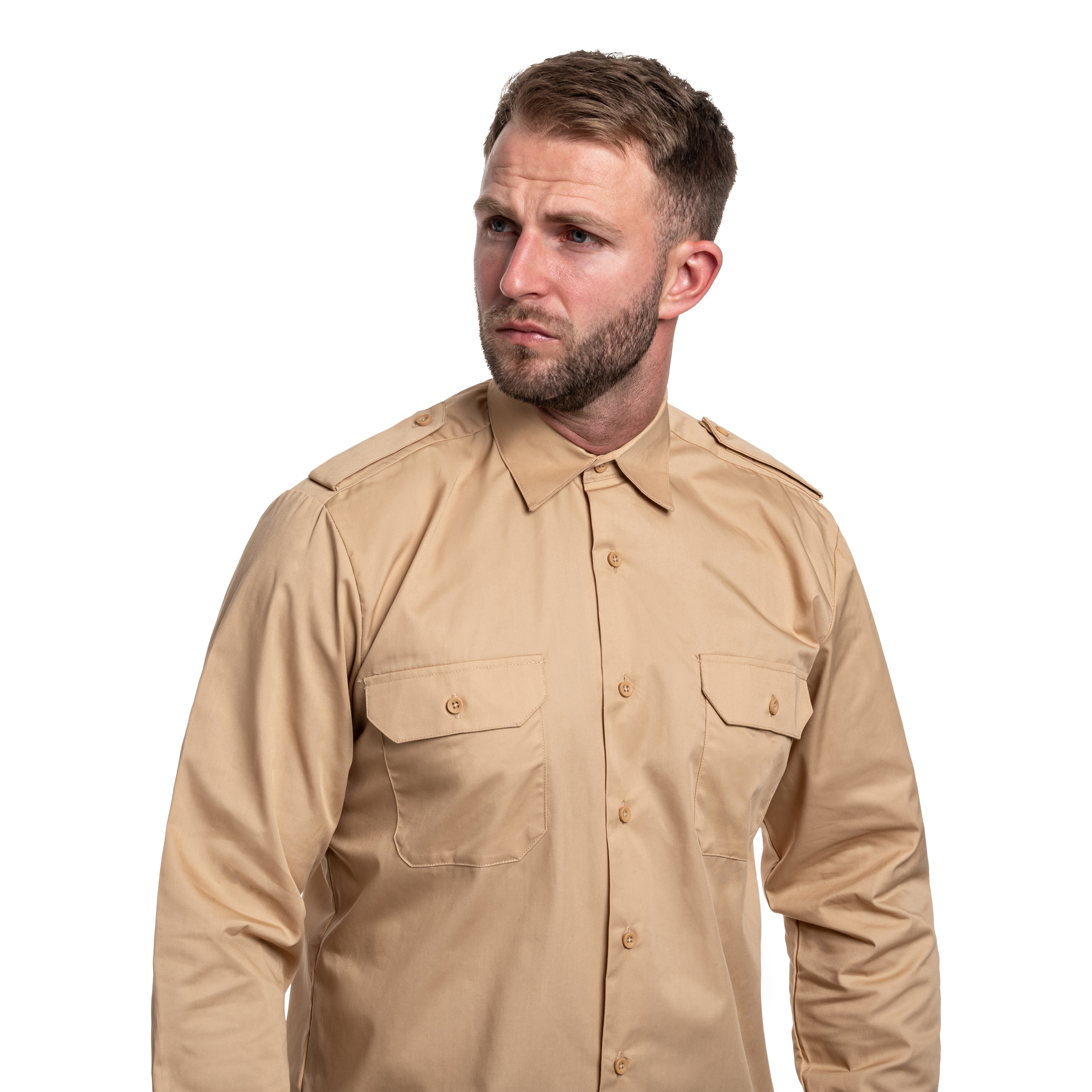 Сорочка Mil-Tec Service Long Sleeve Shirt - Khaki