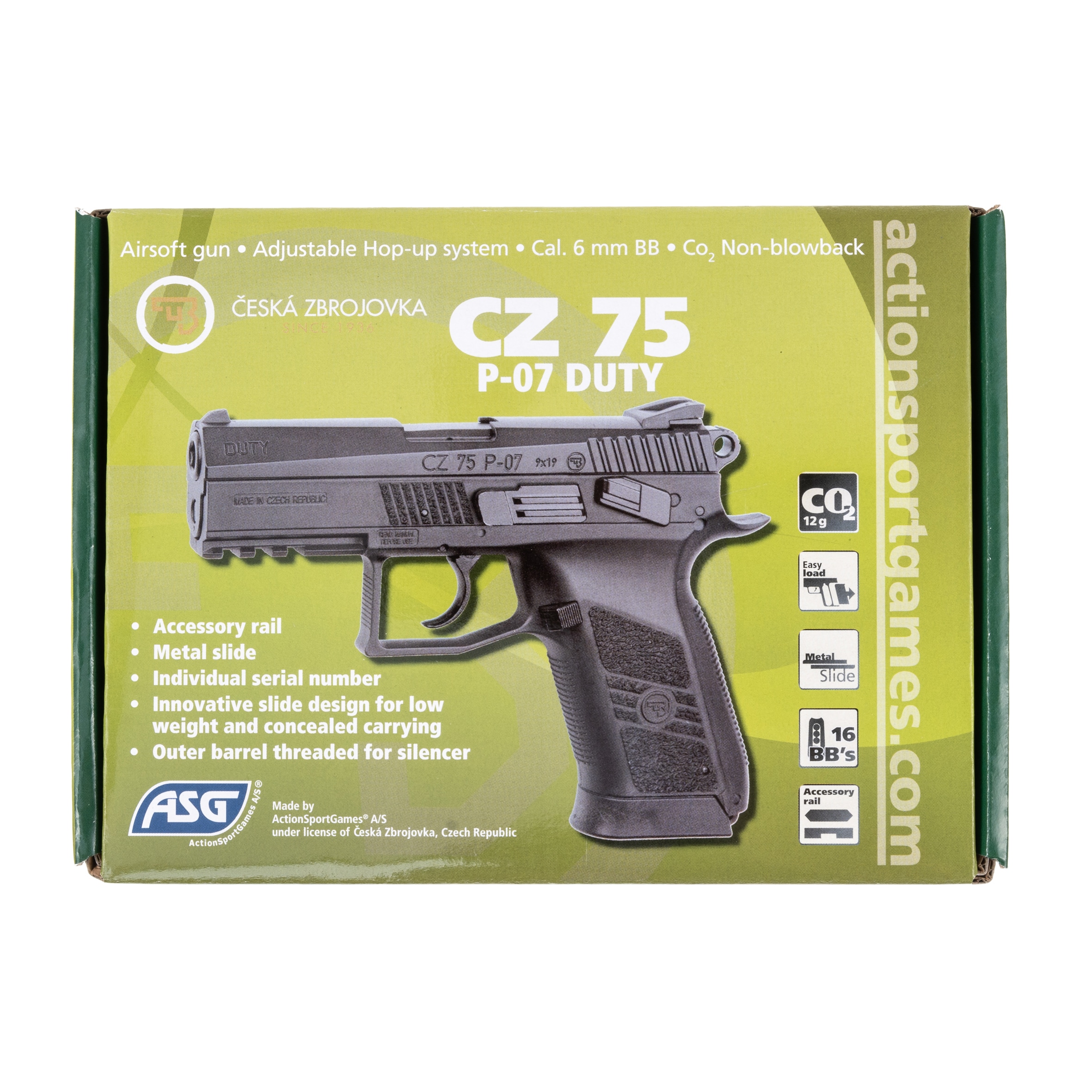 Пістолет ASG CO2 CZ 75 P-07 Duty