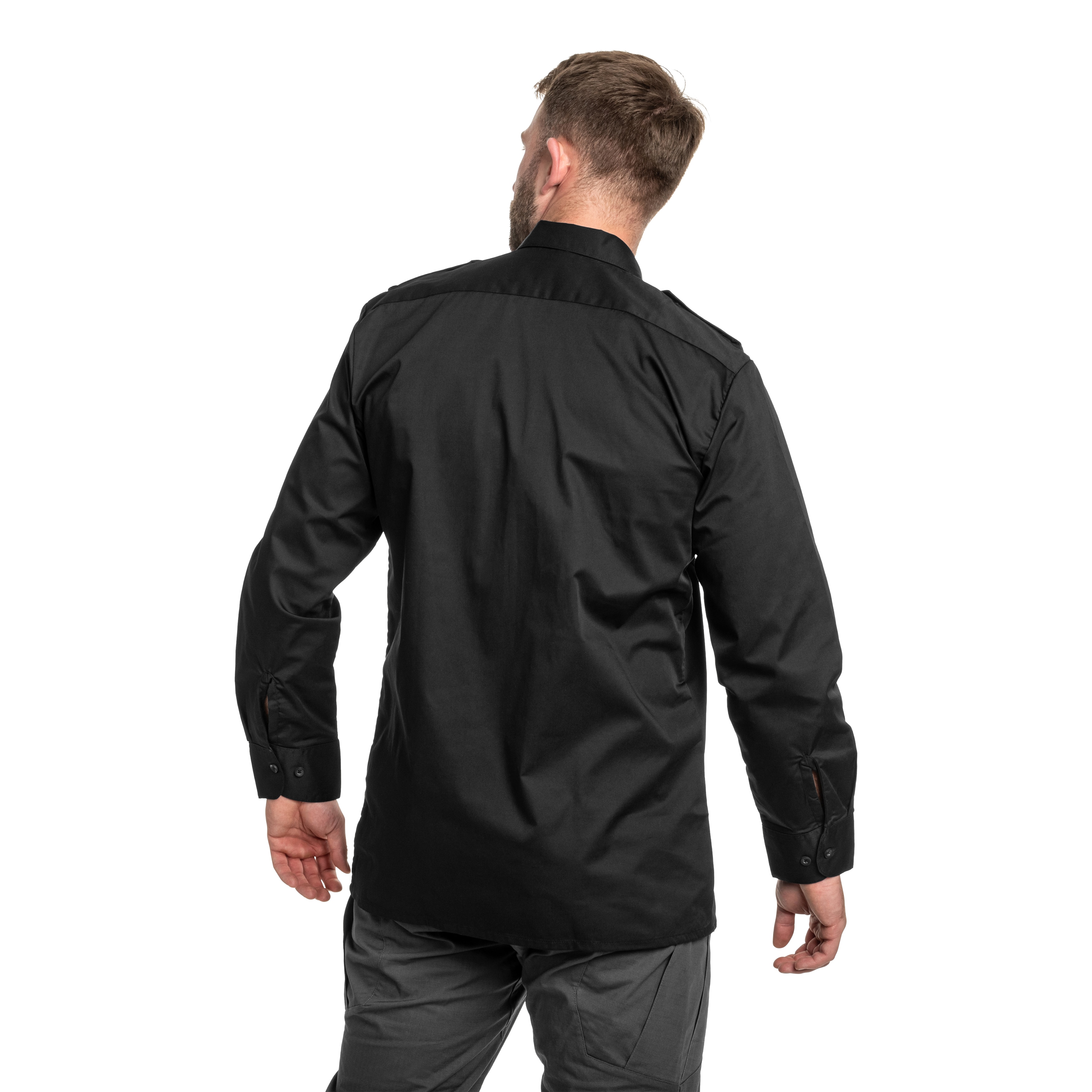 Koszula Mil-Tec Service Long Sleeve Shirt - Black