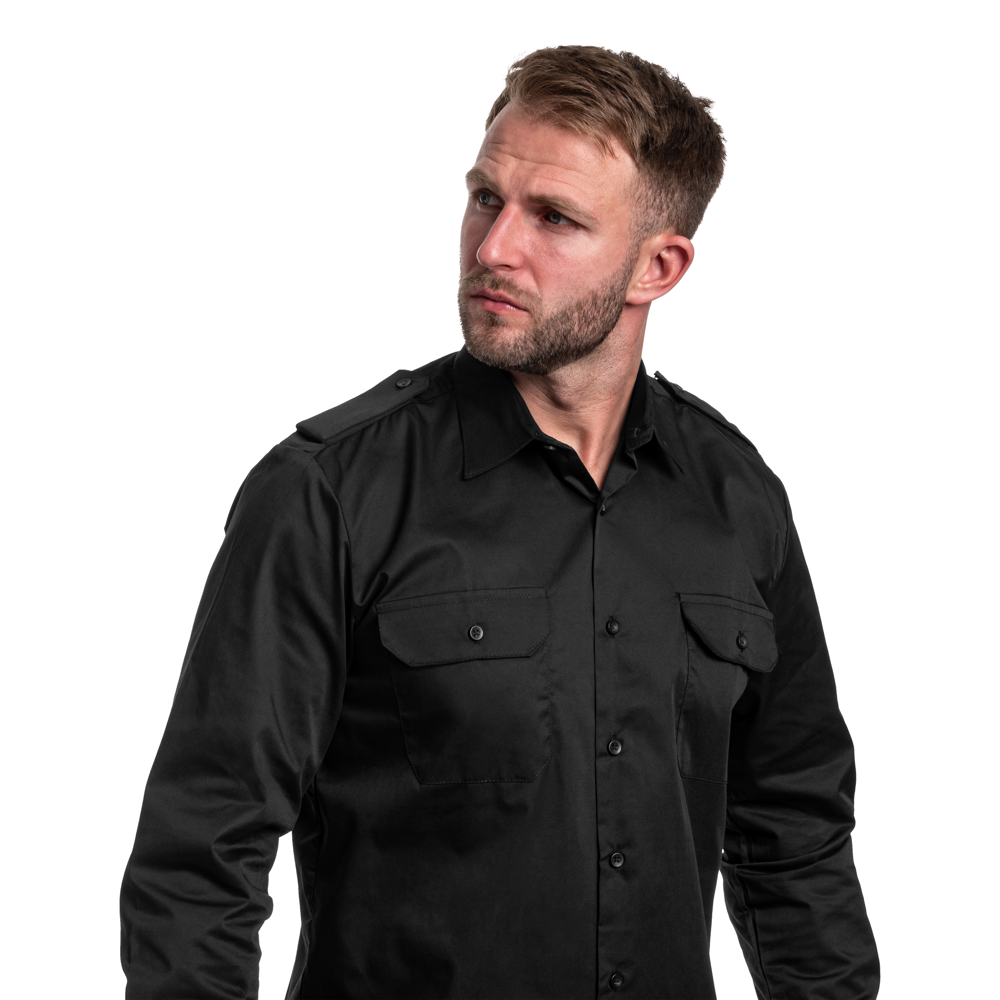 Koszula Mil-Tec Service Long Sleeve Shirt - Black