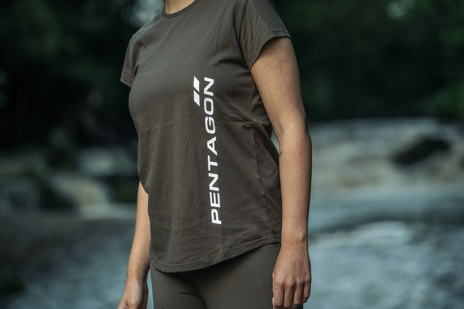 Koszulka T-shirt damska Pentagon Vertical - RAL 7013