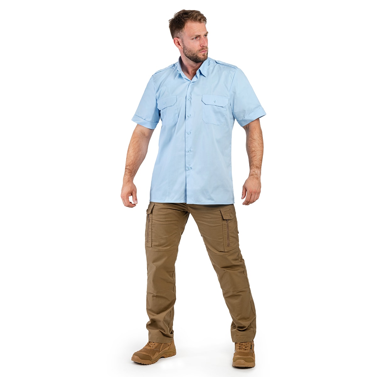 Koszula Mil-Tec Service Short Sleeve Shirt - Light Blue