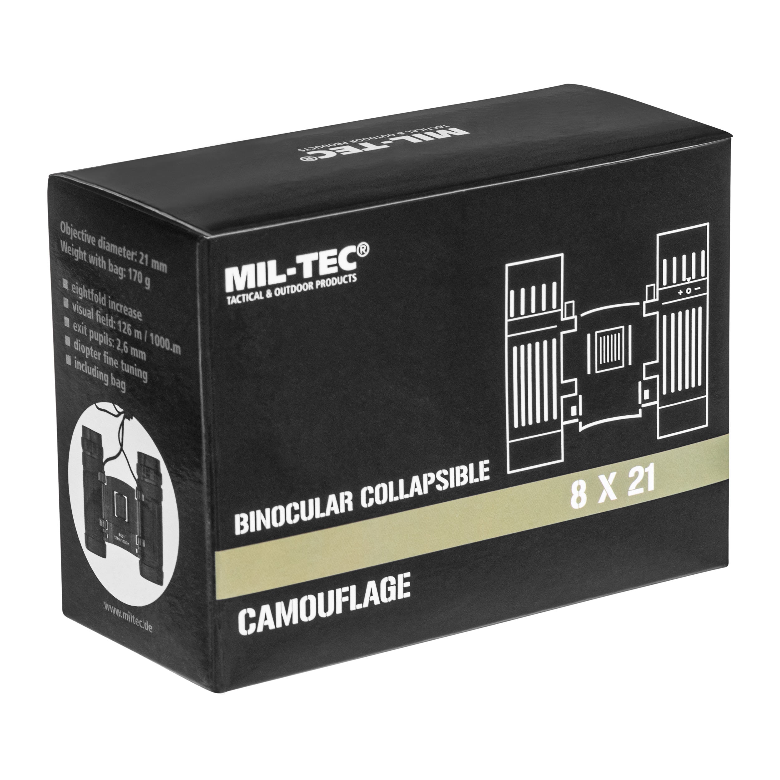 Lornetka Mil-Tec 8x21 - Camo