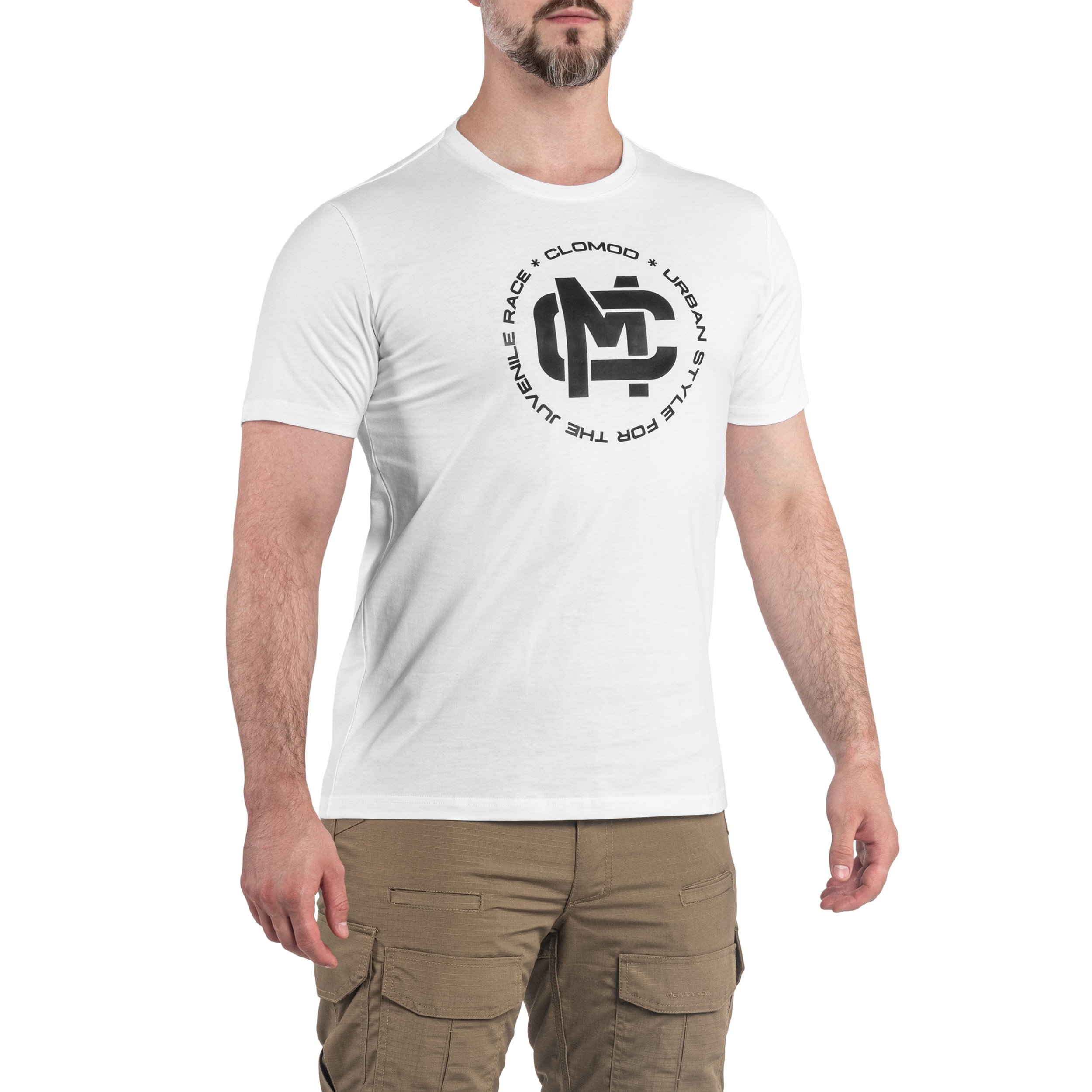 Koszulka T-shirt Pentagon CloMod Initials - White