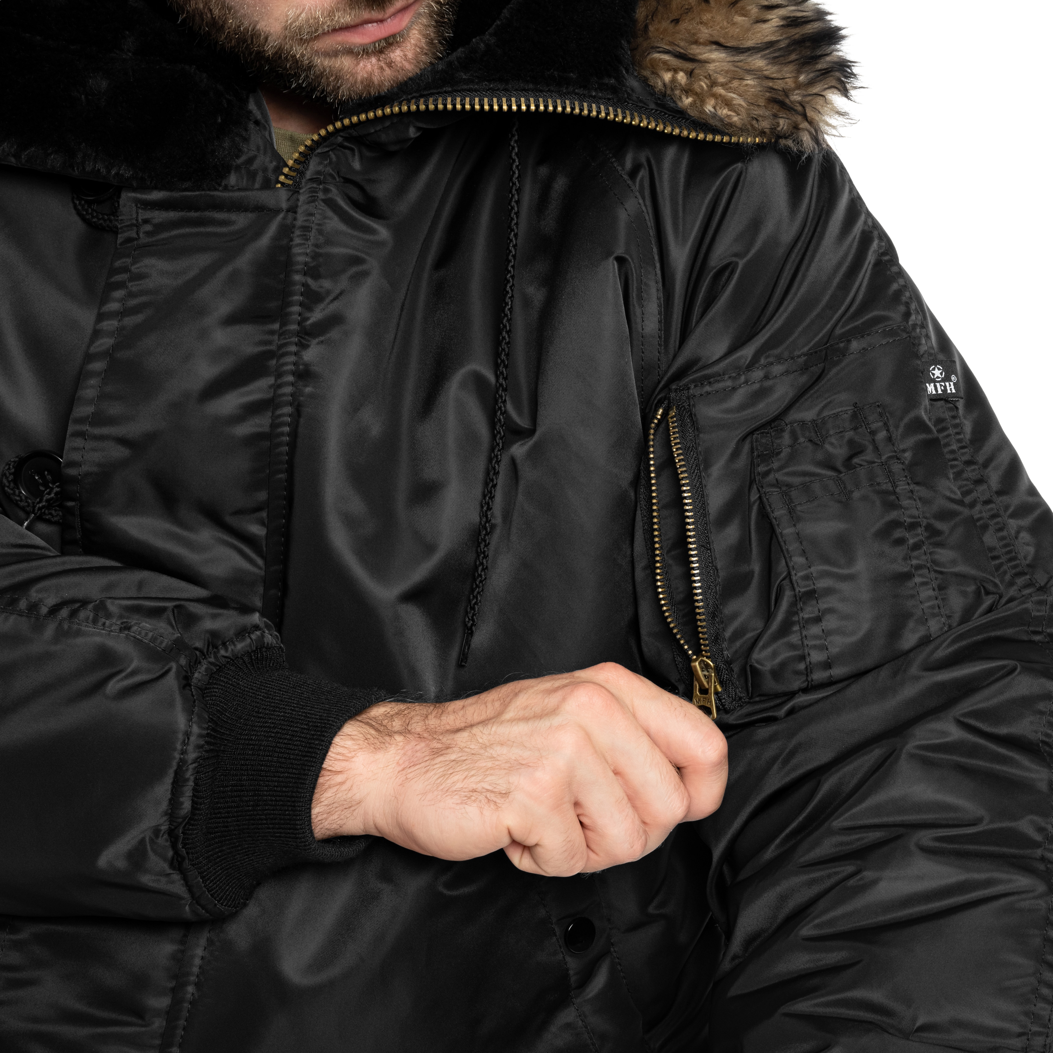 Kurtka MFH US Polar Jacket N2B - Black