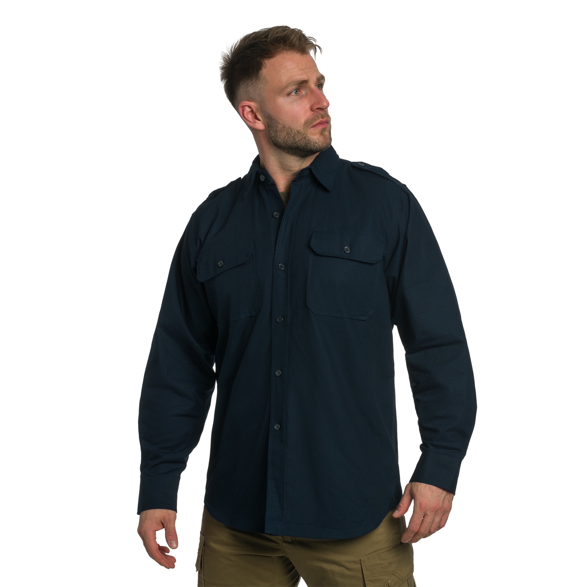 Тактична сорочка Mil-Tec Ripstop Long Sleeve - Dark Blue