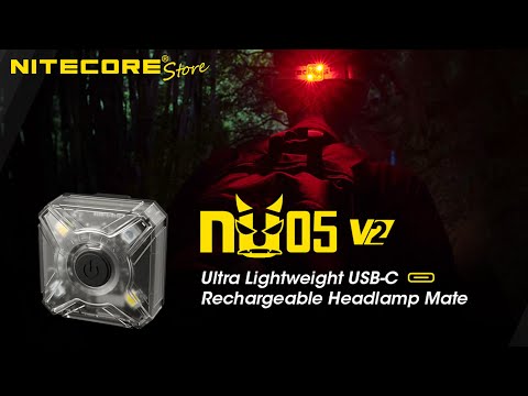 Налобний ліхтарик Nitecore NU05 V2 - 40 люменів