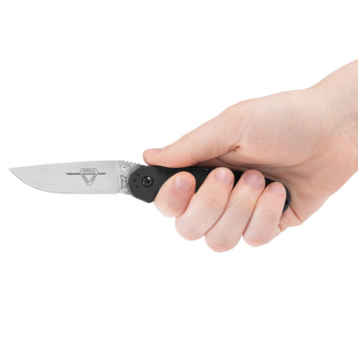 Складаний ніж Ontario Rat-2 Folder AUS-8 - Silver Plain/Black Handle
