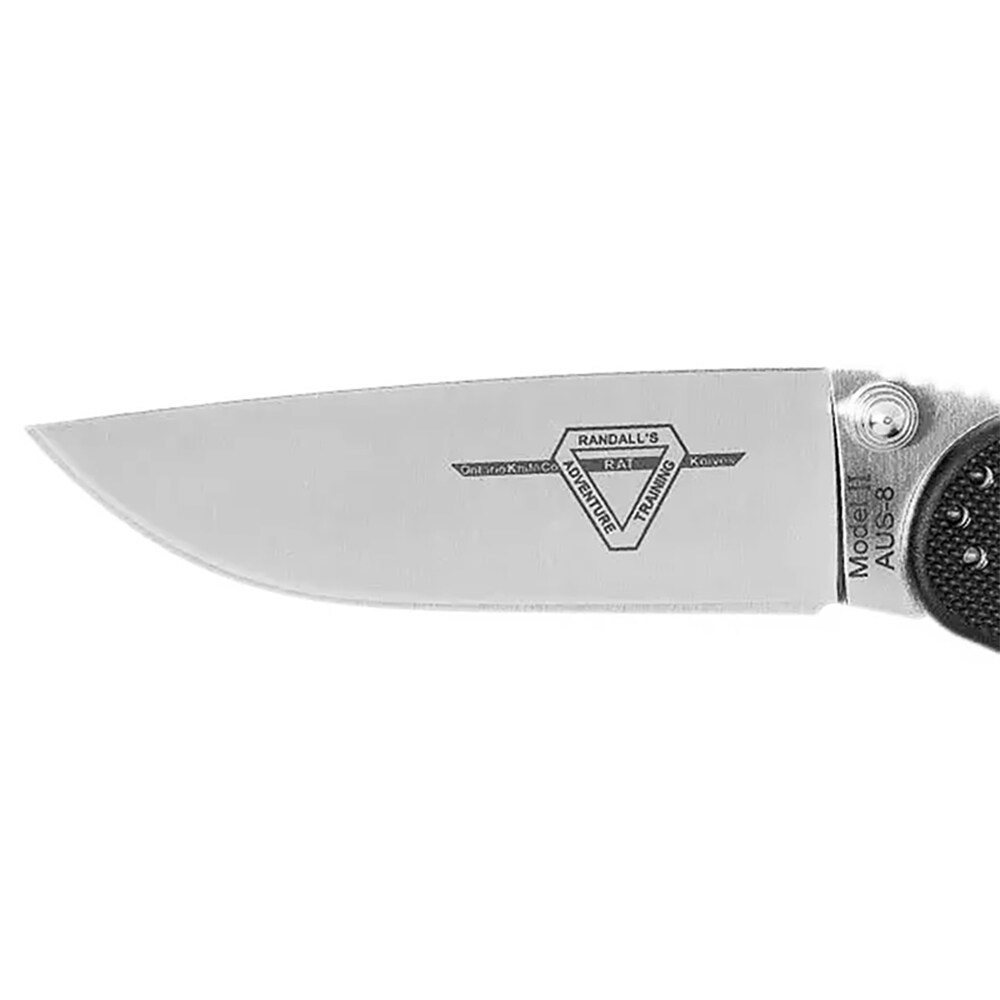 Складаний ніж Ontario Rat-2 Folder AUS-8 - Silver Plain/Black Handle