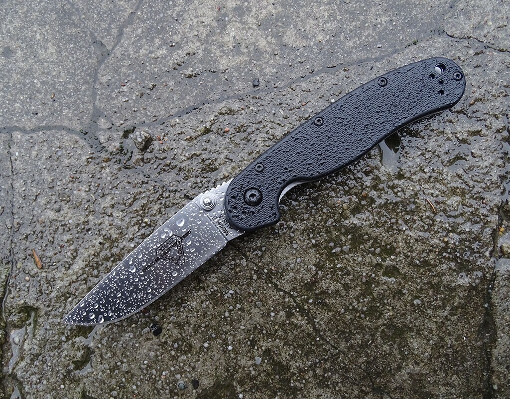 Складаний ніж Ontario Rat-2 Folder AUS-8 - Silver Plain/Black Handle