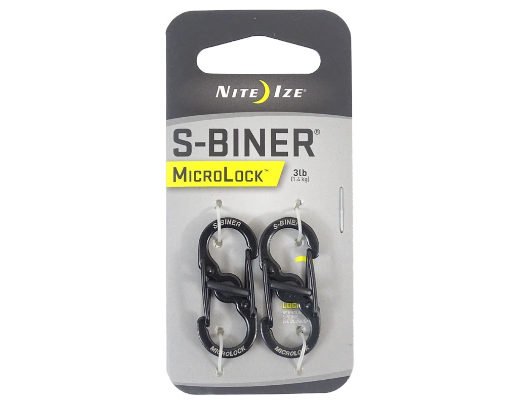 Karabińczyk Nite Ize S-Biner MicroLock Black - 2 szt.