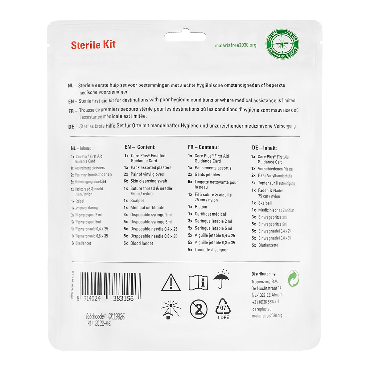 Zestaw uzupełniający do apteczki Care Plus First Aid Pouch - Sterile Kit