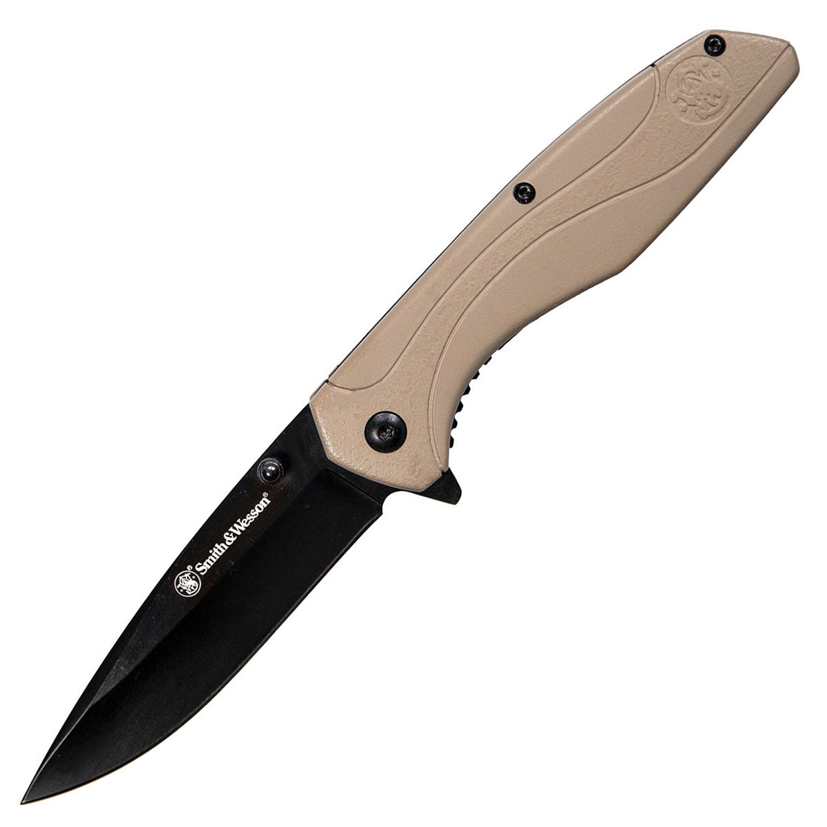 Noz składany Smith&Wesson Drop-Point FDE Nylon