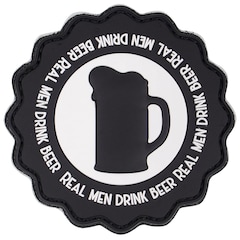 Naszywka 101 Inc. 3D Real Men Drink Beer - Czarna