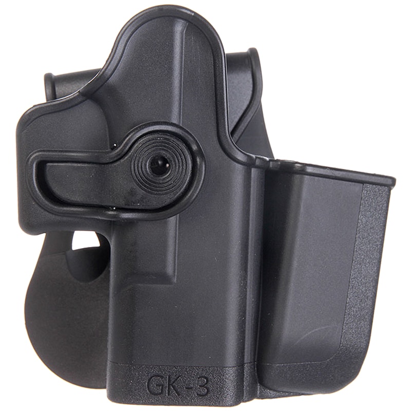 Кобура IMI Defense Level 2 Roto Paddle з підсумком для пістолетів Glock 17/19/22/23/31/32/36 - Black
