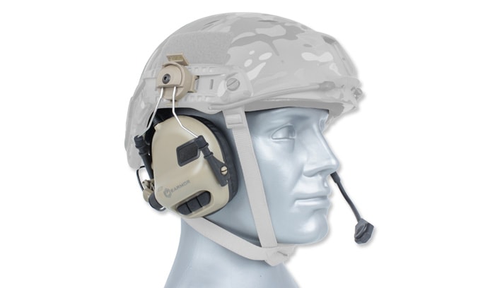 Zestaw słuchawkowy Earmor M32 Tactical do hełmów - Coyote Tan