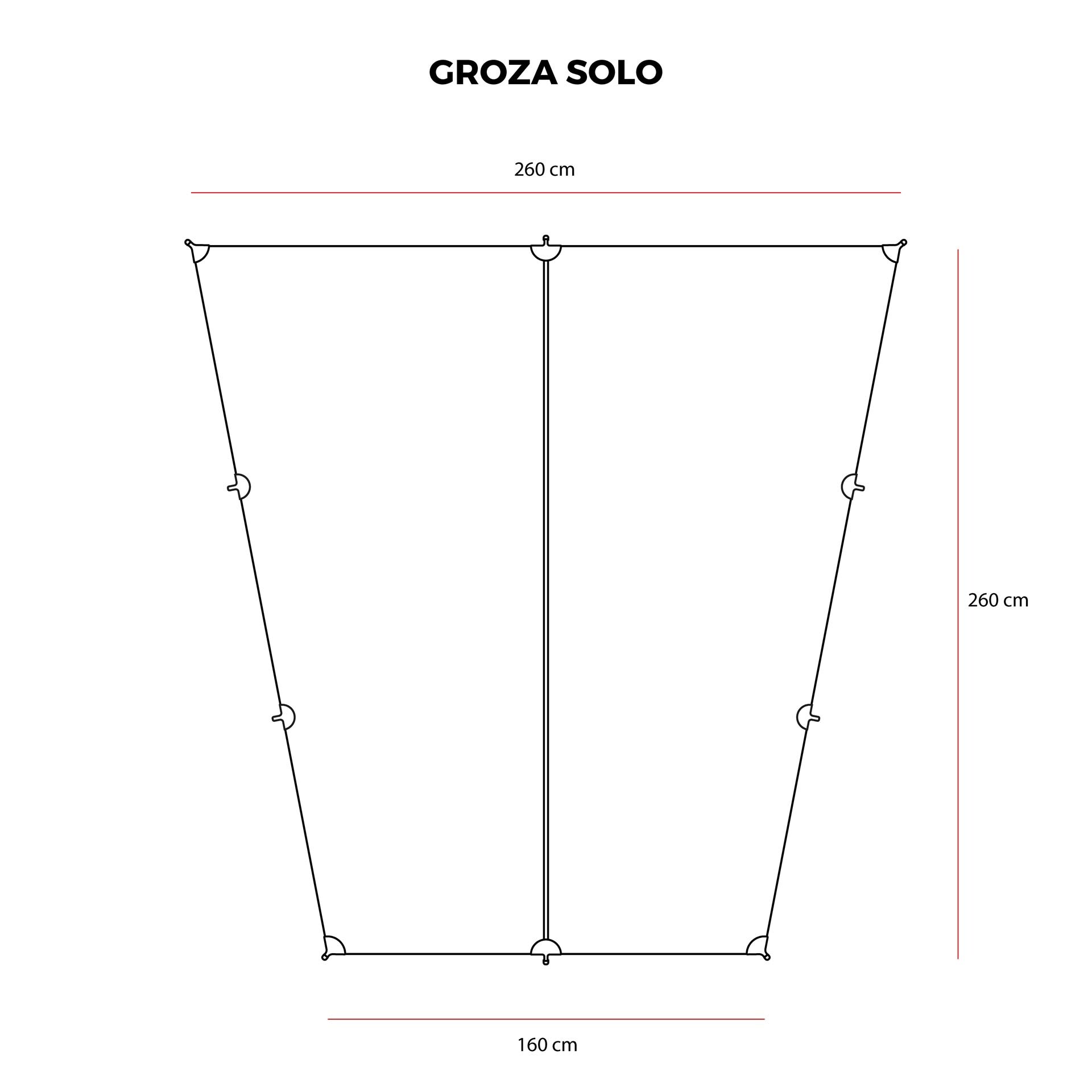 Płachta biwakowa Lesovik SOLO Ultralight Tarp 2,6x2,6 - Crocodile Green