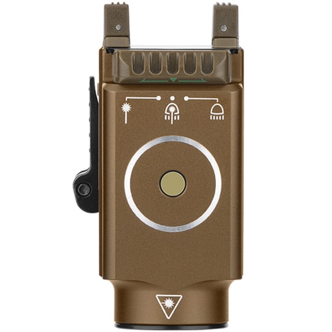 Ліхтарик з лазерним прицілом Olight BALDR S Desert Tan - 800 люменів, Green Laser