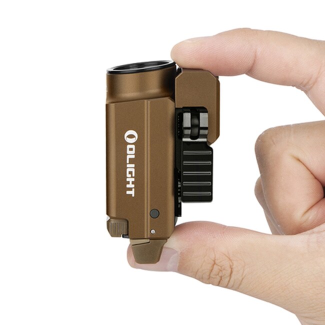 Ліхтарик з лазерним прицілом Olight BALDR S Desert Tan - 800 люменів, Green Laser