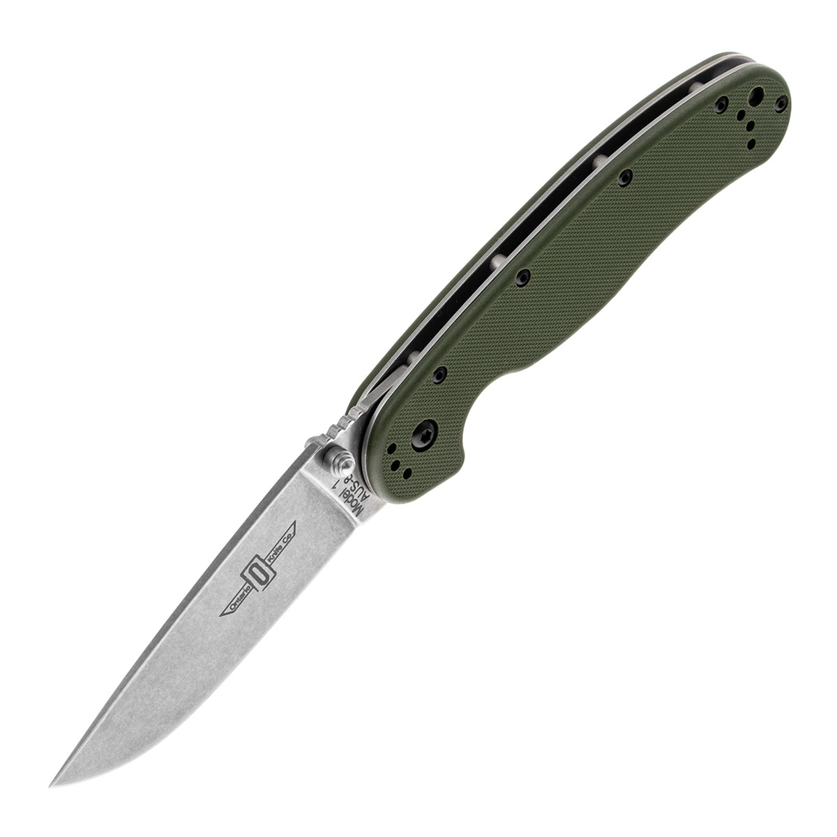 Ontario RAT 1 Folder Knife Stonewash Green