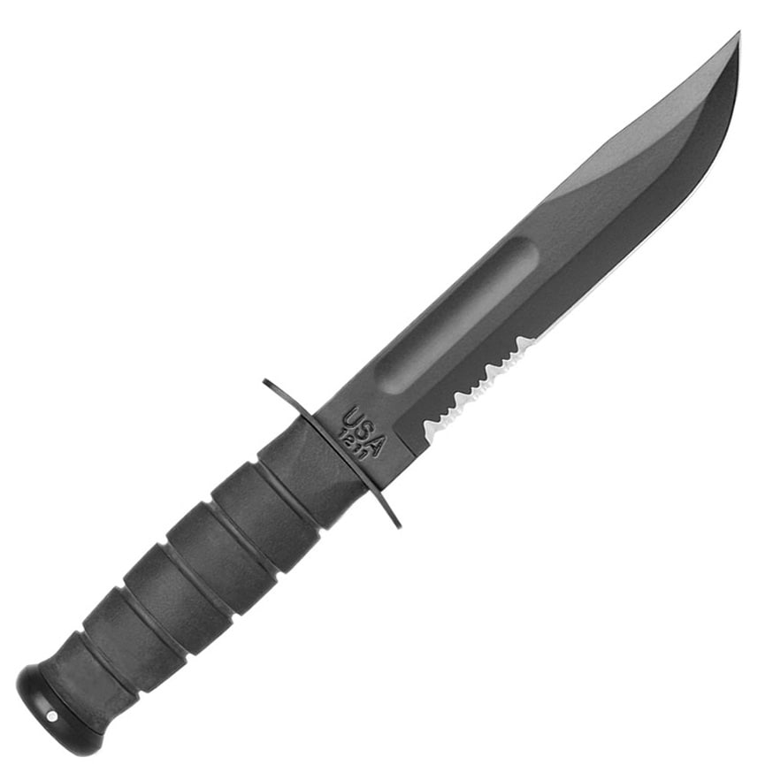 Ka-Bar Black Serrated Fixed Blade Knife