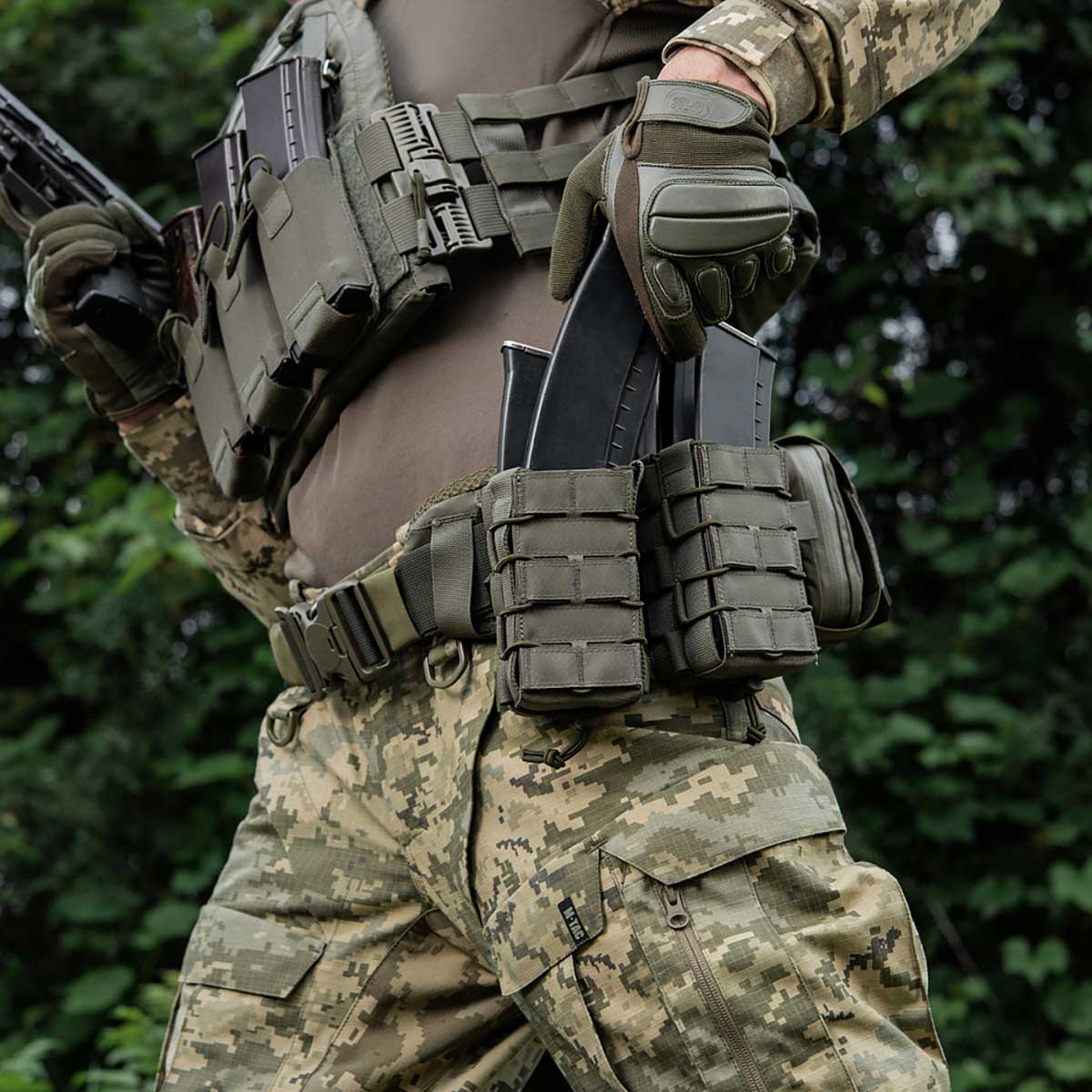 Podwójna ładownica M-Tac na magazynki AK/AR - Ranger Green