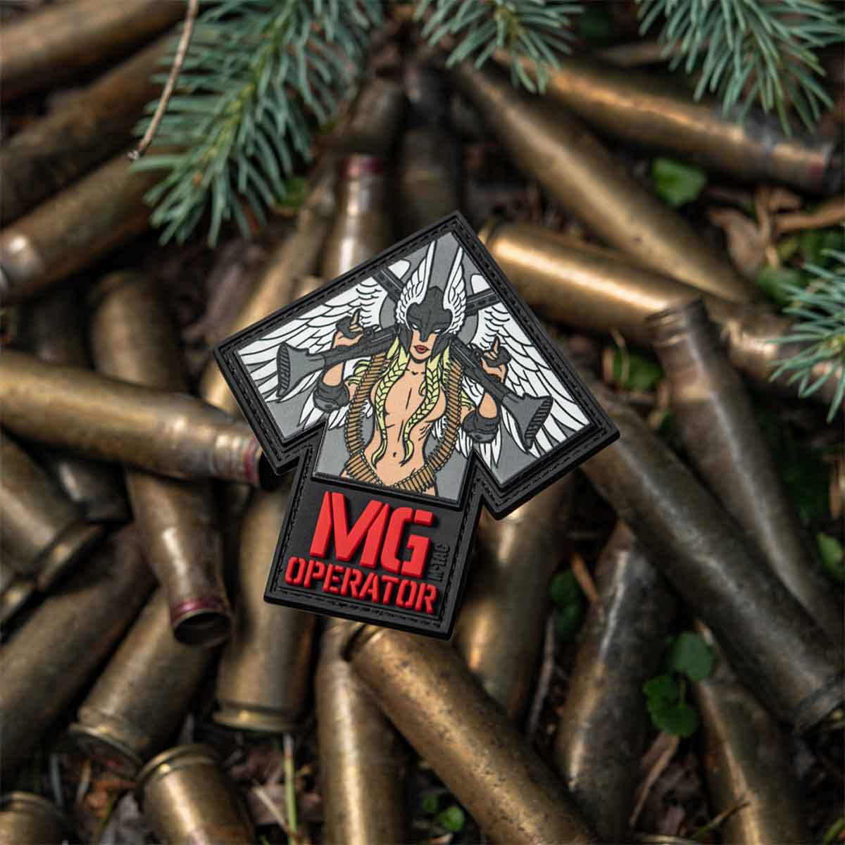 Naszywka M-Tac MG Operator PVC - Red/Grey